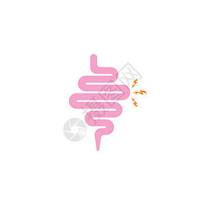 消化标识矢量图标它制作图案的肠符号医生药品解剖学肠子微生物癌症肠胃身体冒号消化图片