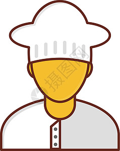 主厨厨工作餐厅菜单餐饮插图厨房标识职业酒店烹饪背景图片