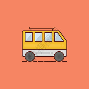 公共汽车总线网络乘客运输旅行插图车站交通汽车学校民众图片