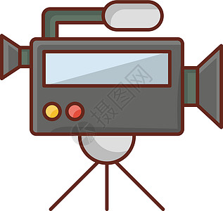 照相机摄像机插图电视电影视频标识技术互联网网络生产图片
