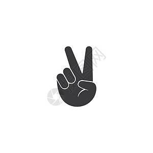 手势图标标志简单模板黑色成功手指商业手臂白色标识身体拇指投票图片