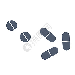 时尚扁平风格的药丸图标 用于您的网站设计 医学演示和报告的药丸图标页面符号 在白色背景上孤立的矢量图药物药店剂量卫生疾病科学制药图片