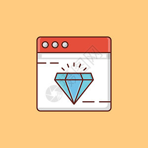 网络网页战略蓝色钻石商业引擎社会广告插图质量互联网技术高清图片素材