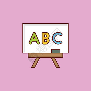 ABC 散货箱时间白色绿色绘画插图课堂木板图表艺术旅行图片