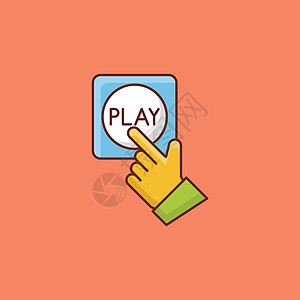 游戏按钮播放游戏视频圆圈按钮网络网站界面商业互联网音乐设计图片