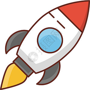 火箭速度火焰飞船卡通片技术创造力发射星系教育旅行背景图片