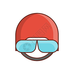 头头盔眼镜乐趣标识白色玩具潜水运动技术面具假期背景图片