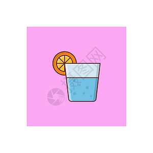 水稻草酒吧液体酒精杯子菜单热带果汁饮料标识图片