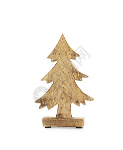 圣诞树在白色背景上被隔离庆典锥体装饰绿色装饰品风格金子松树云杉背景图片