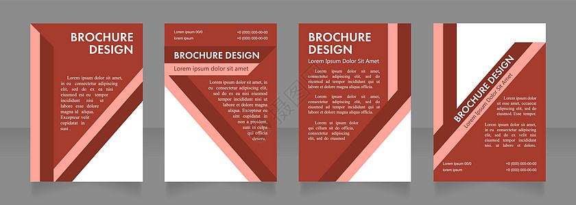 社交场合推广空白小册子布局设计 商务会议 垂直海报模板集 带有文本的空复制空间 预制的公司报告集合 可编辑传单纸页图片