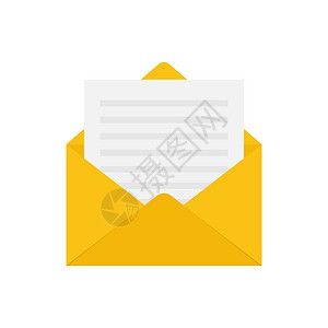 信封图标平面样式简单设计蓝色垃圾邮件服务插图短信网站邮箱邮件商业送货图片