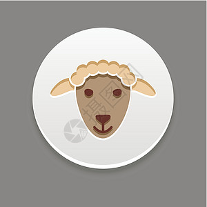 羊图标 它制作图案的农场动物矢量野生动物母羊村庄家畜宠物农业内存插图羊毛哺乳动物图片