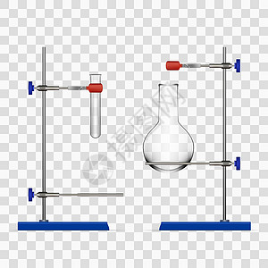 化学实验室烧瓶和试管握把支架橙子药品科学教育测试学习站立课堂药理模版图片