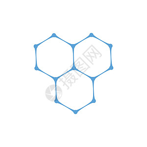 六角形化学 moleculat 纳米原子结构矢量图标 化学细胞图标 用于移动概念和网页设计的插图药品标识字形实验室化学品科学生物图片