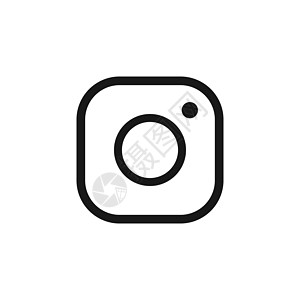 2019年10月18日 白俄罗斯明斯克 社交网络 Instagram图标 矢量插图 平面设计框架按钮黑色电影电话照片闪光标识潮人图片
