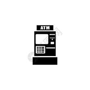 矢量银行 atm 图标图片