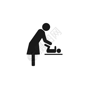 宝贝改变图标 矢量插画平面设计象形卫生男性插图注意力服务洗手间妈妈浴室性别图片