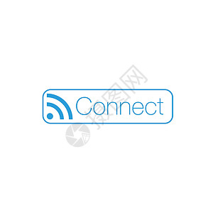 连接 WIFI 无线按钮 信号指示灯呈圆形 可用于在白色背景上隔离的矢量插图天线监视互联网光标界面上网网络网站电脑黑色图片