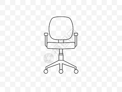 办公椅座图标 矢量插画平面设计白色领导皮革工作协议车轮办公室经理家具插图图片