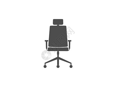 办公椅座图标 矢量插画平面设计家具黑色白色纺纱商业经理插图律师老板手臂图片