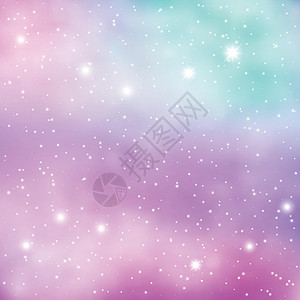 五颜六色的空间银河背景与闪亮的星星星尘和星云 等的矢量插图  EPS1图片