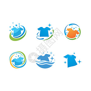 洗衣标志 vecto机器衣架标识熨烫气泡刷子洗涤打扫海浪衣服图片