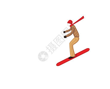 滑雪者在高处滑雪下坡季节旅行竞赛爱好男性插图活力运动员娱乐速度图片