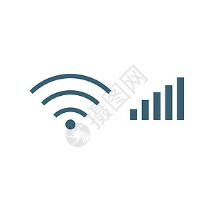 wifi 声音信号连接声音无线电波标志符号 在白色背景上隔离的矢量图互联网数据技术民众上网电脑嗓音电话放大器标识图片