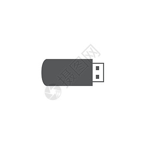 USB 闪存驱动器图标 网站页面和移动应用程序设计矢量元素 在白色背景上孤立的股票矢量图图片