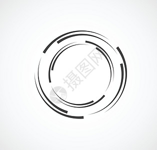 圆形抽象线设计元素几何形状标识同心艺术几何学条纹螺旋白色插图技术黑色图片
