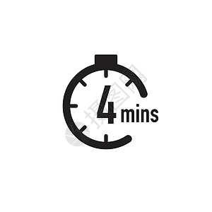 分钟计时器秒表或倒计时图标 时间测量 计时器图标 在白色背景上孤立的股票矢量图计时员数字跑表柜台运动手表小时仪表插图按钮图片