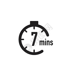 分钟计时器秒表或倒计时图标 时间测量 计时器图标 在白色背景上孤立的股票矢量图运动钟表按钮界面小时手表警报倒数速度计量图片
