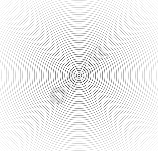抽象矢量圆半色调黑色背景 渐变复古线条图案设计 单色图形同心墙纸中心圆形几何学插图漩涡技术标识白色图片