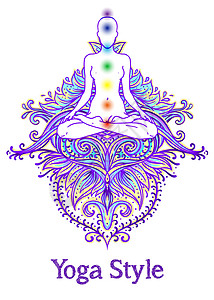 曼陀罗2女士平衡瑜伽活力头脑精神彩虹脉轮男人冥想图片