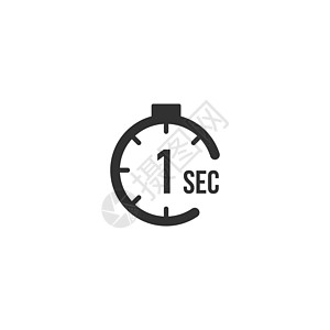 秒倒数计时器图标集 时间间隔图标 秒表和时间测量 在白色背景上孤立的股票矢量图倒数计时器钟表警报插图小时跑表手表按钮数字图片