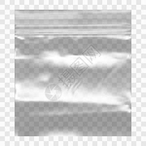 带 Ziploc 的透明空白塑料口袋袋压板广告食物袋装压缩零售小袋口袋产品小样图片