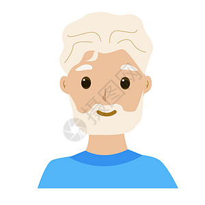 一个留着胡须和头发花白的老人图片