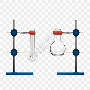 化学实验室烧瓶和试管握把支架学习药品药店管道灯泡模版科学课堂三脚架玻璃图片