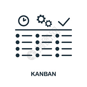 看板图标 来自项目开发集合的单色符号 网页设计信息图表和 mor 的创意看板图标插图图片