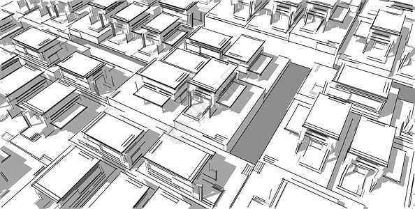 城市景观 建筑视角 城市天际现代建筑等插图背景图片