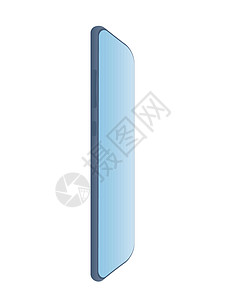 矢量触摸屏手机 智能手机被隔离在白色背景上 侧面图图片