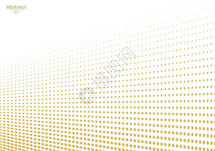 抽象半色调金色点缀背景 未来派的垃圾图案 点 波浪 用于海报 网站 名片 封面 标签模型 复古布局的矢量现代光学流行艺术质感创造图片