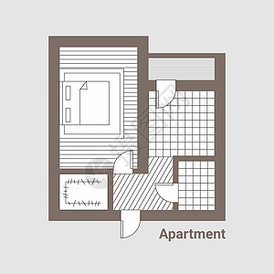房子的项目 地面层蓝图家具卧室窗户建筑师公寓房间建筑学技术厨房图片