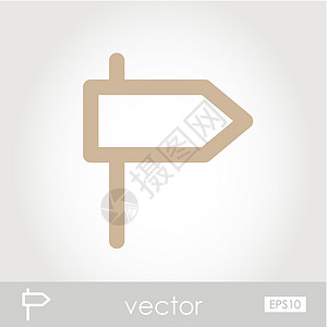 道路路标矢量 ico插图路牌街道邮政指针指导旅行图片