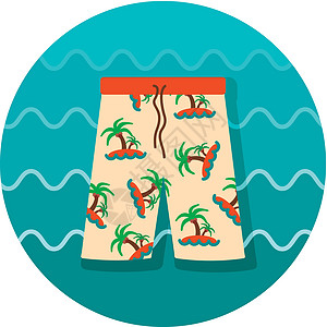 男子海滩短裤 图标 夏季 假期树干男人潜水衣服海洋裤子日光浴泳装冲浪游泳背景图片