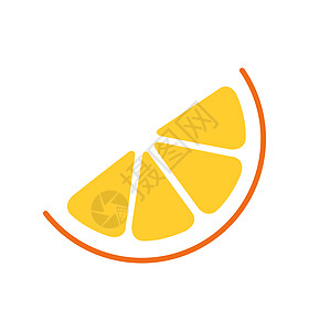 白底隔离的橙色图标矢量说明eps10饮食果味绿色热带皮肤橙子宏观果汁食物水果图片