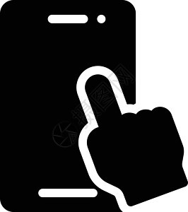 移动移动电话电话按钮手势触摸屏药片网络服务插图手指光标背景图片
