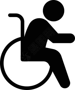 轮椅运输车轮椅子人士医疗公园障碍残障打印蓝色图片