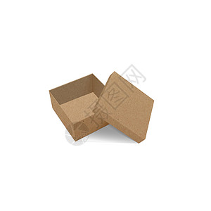 打开的纸盒矢量 KKraft 纸打开了框 符合实际的插图 孤立的 3- d 对象插画
