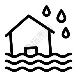 居内帮助飓风海洋灾难插图房子保险液体白色安全图片